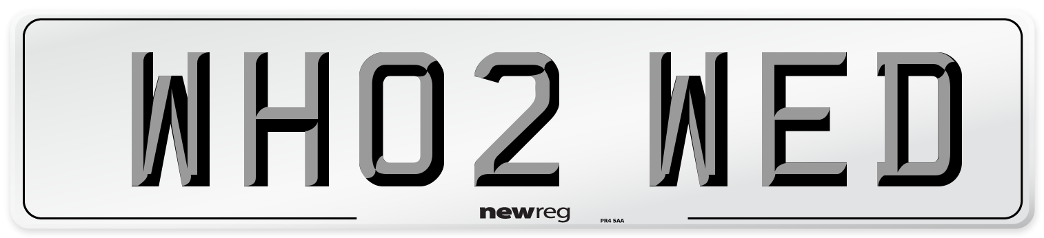 WH02 WED Number Plate from New Reg